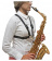 Ремень для альт, тенор и баритон саксофона BG Lady XL S44MSH с металлическим карабином